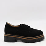 DERBIES EN DAIM CUIR ET SEMELLE CRANTÉE