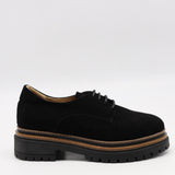DERBIES EN DAIM CUIR ET SEMELLE CRANTÉE