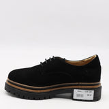 DERBIES EN DAIM CUIR ET SEMELLE CRANTÉE