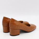 ESCARPINS EN CUIR EFFET CROCO