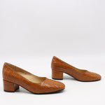 ESCARPINS EN CUIR EFFET CROCO