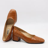 ESCARPINS EN CUIR EFFET CROCO