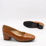 ESCARPINS EN CUIR EFFET CROCO