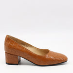 ESCARPINS EN CUIR EFFET CROCO