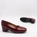 ESCARPINS EN CUIR EFFET CROCO
