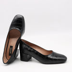 ESCARPINS EN CUIR EFFET CROCO