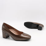 ESCARPINS EN CUIR VERNIS FROISSÉE