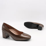 ESCARPINS EN CUIR VERNIS FROISSÉE