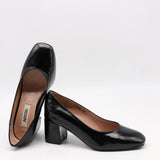 ESCARPINS EN CUIR VERNIS FROISSÉE