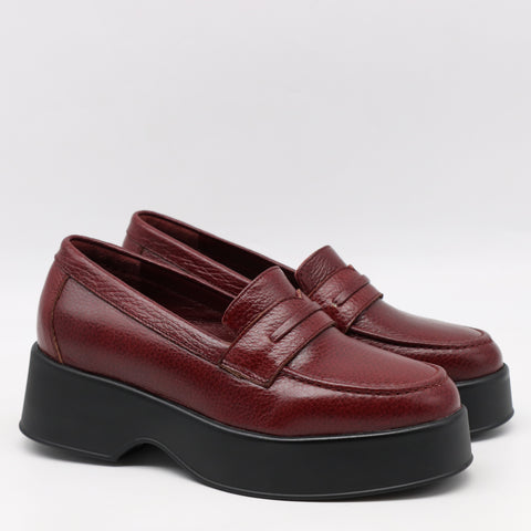 MOCASSINS À PLATEFORMES EN CUIR