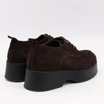 DERBIES À PLATEFORMES EN DAIM CUIR