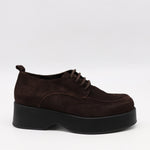 DERBIES À PLATEFORMES EN DAIM CUIR