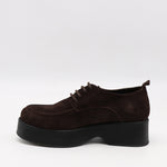 DERBIES À PLATEFORMES EN DAIM CUIR
