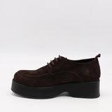 DERBIES À PLATEFORMES EN DAIM CUIR