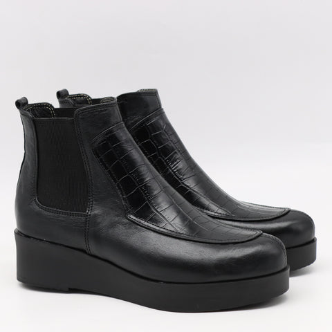 CHELSEA BOOTS COMPENSÉES EN CUIR