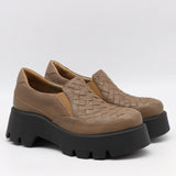CHAUSSURES EN CUIR À SEMELLE CRANTÉE
