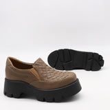 CHAUSSURES EN CUIR À SEMELLE CRANTÉE