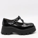 BABIES EN CUIR VERNIS À SEMELLE CRANTÉE