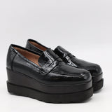 MOCASSINS COMPENSÉES EN CUIR VERNIS