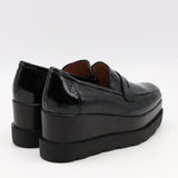 MOCASSINS COMPENSÉES EN CUIR VERNIS