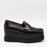 MOCASSINS COMPENSÉES EN CUIR VERNIS