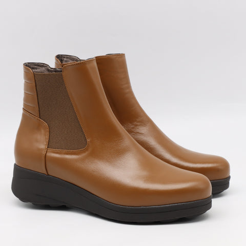 BOTTINES ÉLASTIQUES EN CUIR