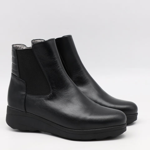BOTTINES ÉLASTIQUES EN CUIR