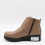 BOTTINES COMPENSÉES À DEUX BOUCLES EN CUIR