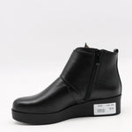 BOTTINES COMPENSÉES À DEUX BOUCLES EN CUIR