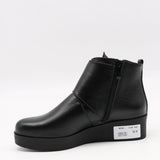 BOTTINES COMPENSÉES À DEUX BOUCLES EN CUIR