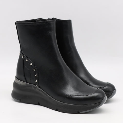 BOOTS COMPENSÉES EN CUIR