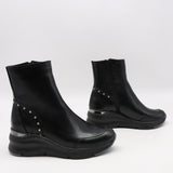 BOOTS COMPENSÉES EN CUIR