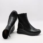 BOOTS COMPENSÉES EN CUIR