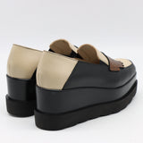MOCASSINS COMPENSÉES À BOUT CARRÉE EN CUIR