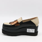 MOCASSINS COMPENSÉES À BOUT CARRÉE EN CUIR