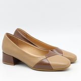 ESCARPINS MI-TALONS EN CUIR