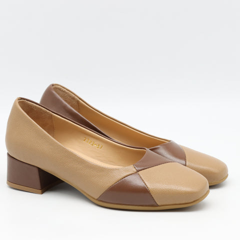 ESCARPINS MI-TALONS EN CUIR