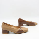 ESCARPINS MI-TALONS EN CUIR