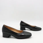 ESCARPINS MI-TALONS EN CUIR