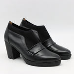 CHAUSSURES À TALONS EN CUIR ET STRETCH