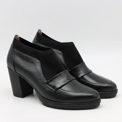 CHAUSSURES À TALONS EN CUIR ET STRETCH