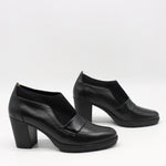 CHAUSSURES À TALONS EN CUIR ET STRETCH