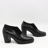 CHAUSSURES À TALONS EN CUIR ET STRETCH