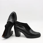 CHAUSSURES À TALONS EN CUIR ET STRETCH