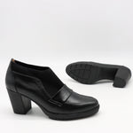 CHAUSSURES À TALONS EN CUIR ET STRETCH