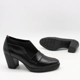 CHAUSSURES À TALONS EN CUIR ET STRETCH