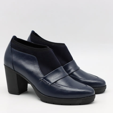 CHAUSSURES À TALONS EN CUIR ET STRETCH
