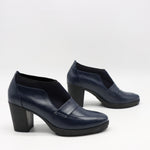 CHAUSSURES À TALONS EN CUIR ET STRETCH