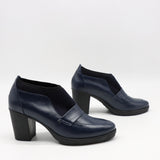 CHAUSSURES À TALONS EN CUIR ET STRETCH