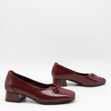 ESCARPINS MI-TALONS EN CUIR VERNIS